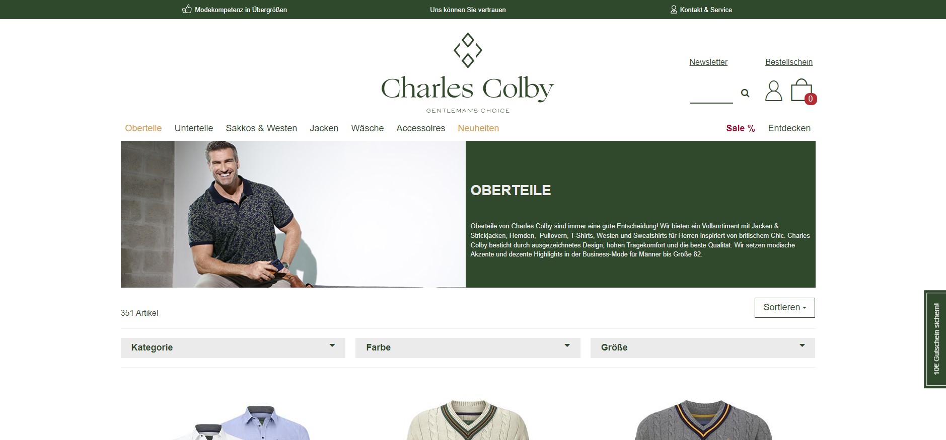 Charles Colby Online-Shop für große Größen