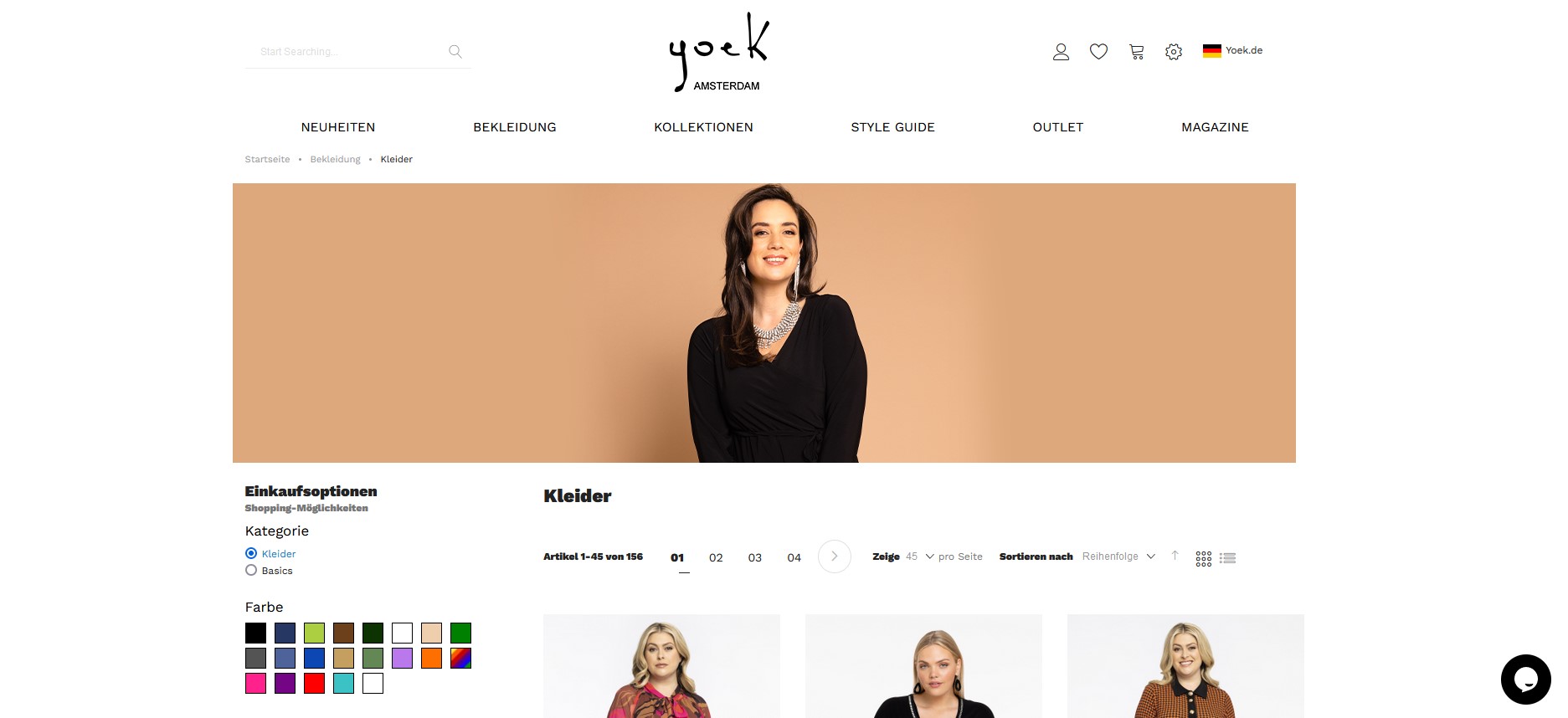 Yoek Online-Shop für große Größen