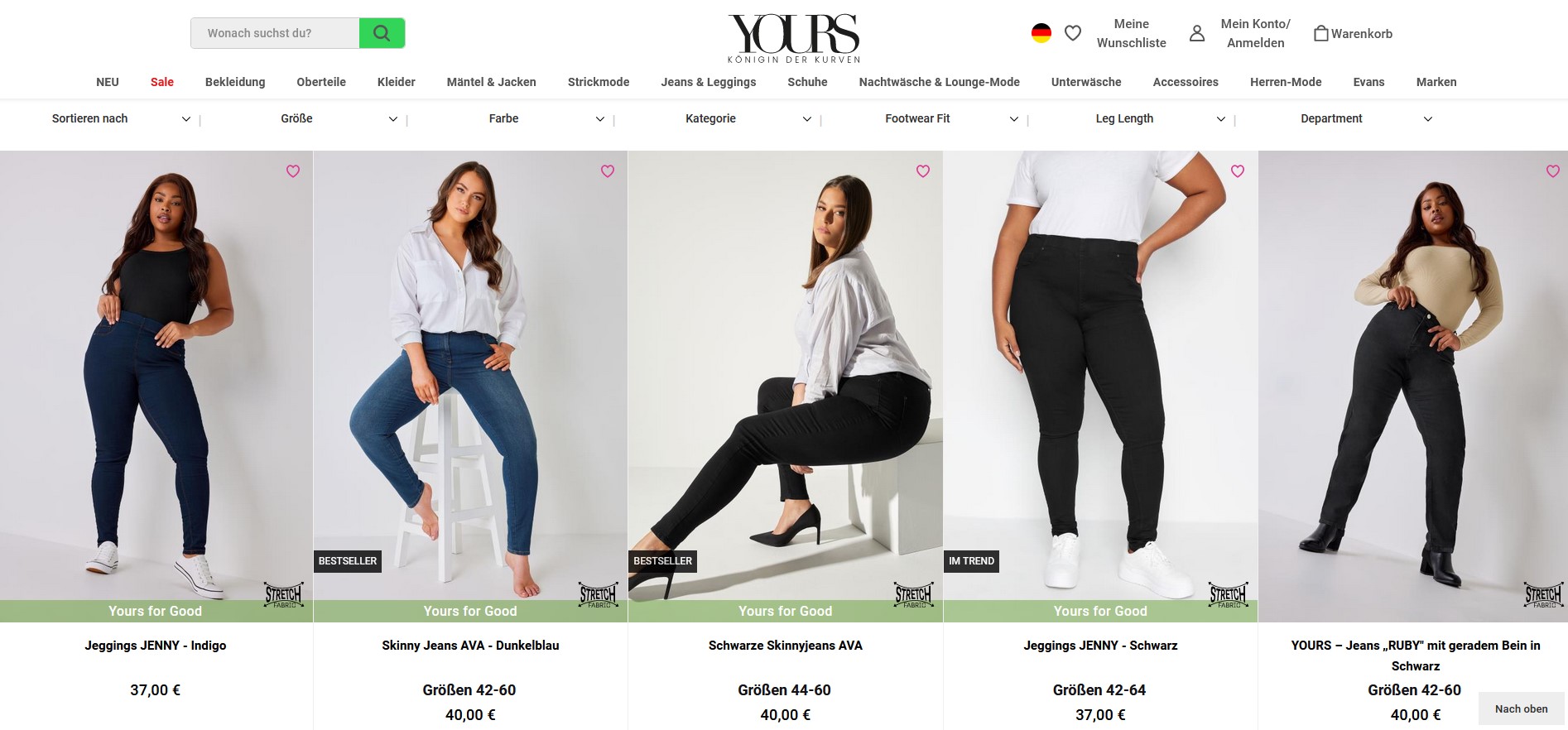 Yours Clothing Online-Shop für große Größen